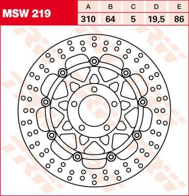 Round Floating Brake Rotor