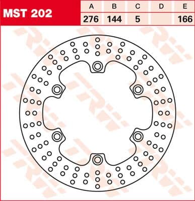 Round Fixed Brake Rotor 250-299mm