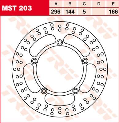 Round Fixed Brake Rotor 250-299mm