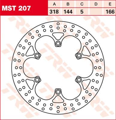 Round Fixed Brake Rotor Larger Than 300mm