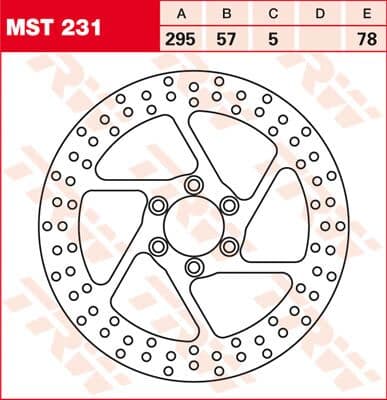 Round Fixed Brake Rotor 250-299mm