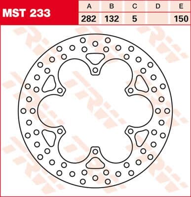 Round Fixed Brake Rotor 250-299mm