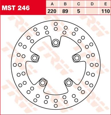 Round Fixed Brake Rotor 220-250mm