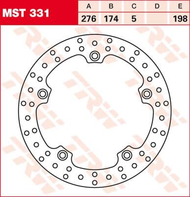 Round Fixed Brake Rotor 250-299mm