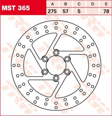 Round Fixed Brake Rotor 250-299mm
