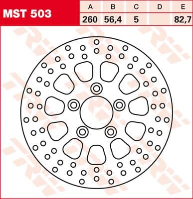 Round Fixed Brake Rotor 250-299mm