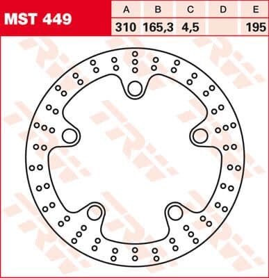 Round Fixed Brake Rotor Larger Than 300mm