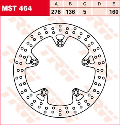 Round Fixed Brake Rotor 250-299mm