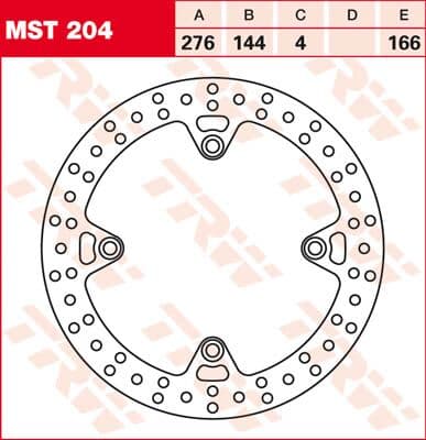 Round Fixed Brake Rotor 250-299mm