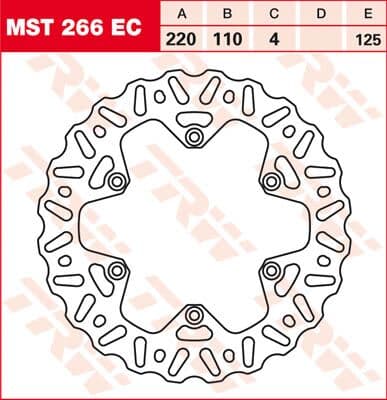 EC Cross Design Brake Rotor