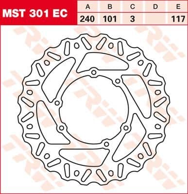 EC Cross Design Brake Rotor