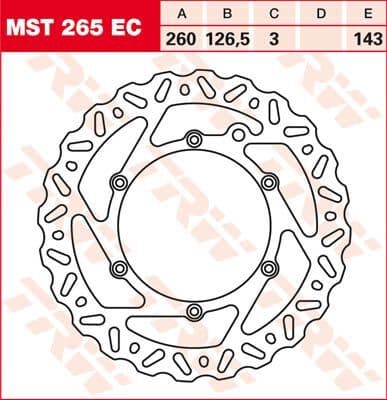 EC Cross Design Brake Rotor