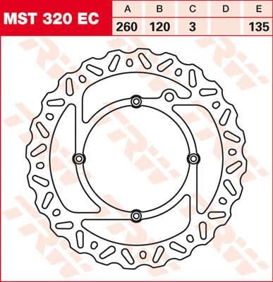 EC Cross Design Brake Rotor