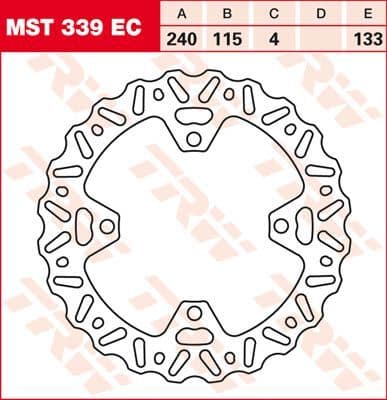 EC Cross Design Brake Rotor