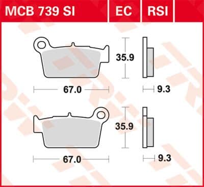 EC Series Ceramic Brake Pads