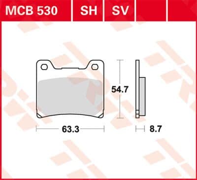 SH Series Sindered Rear Brake Pads