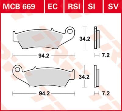 SV Series Sindered Brake Pads