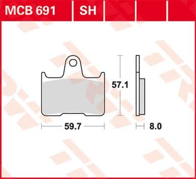 SH Series Sindered Rear Brake Pads