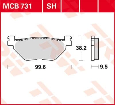 SH Series Sindered Rear Brake Pads