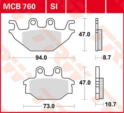 SI Series Sindered Off-Road Brake Pads