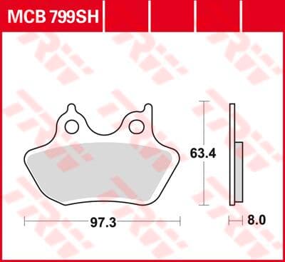 SH Series Sindered Rear Brake Pads