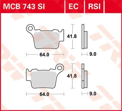 RSI Series Sindered Off-Road Race Brake Pads
