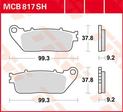 SH Series Sindered Rear Brake Pads