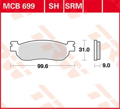 SRM Series Sindered Scooter Brake Pads