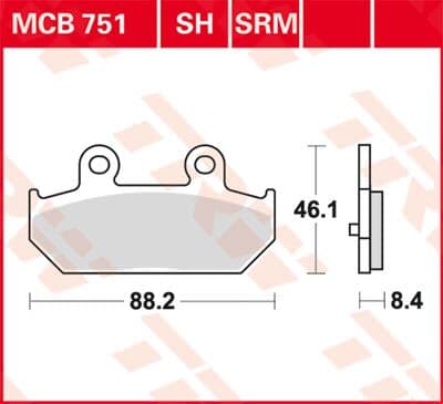 SRM Series Sindered Scooter Brake Pads