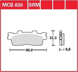 SRM Series Sindered Scooter Brake Pads