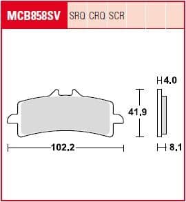SCR Series Sindered Race Brake Pads