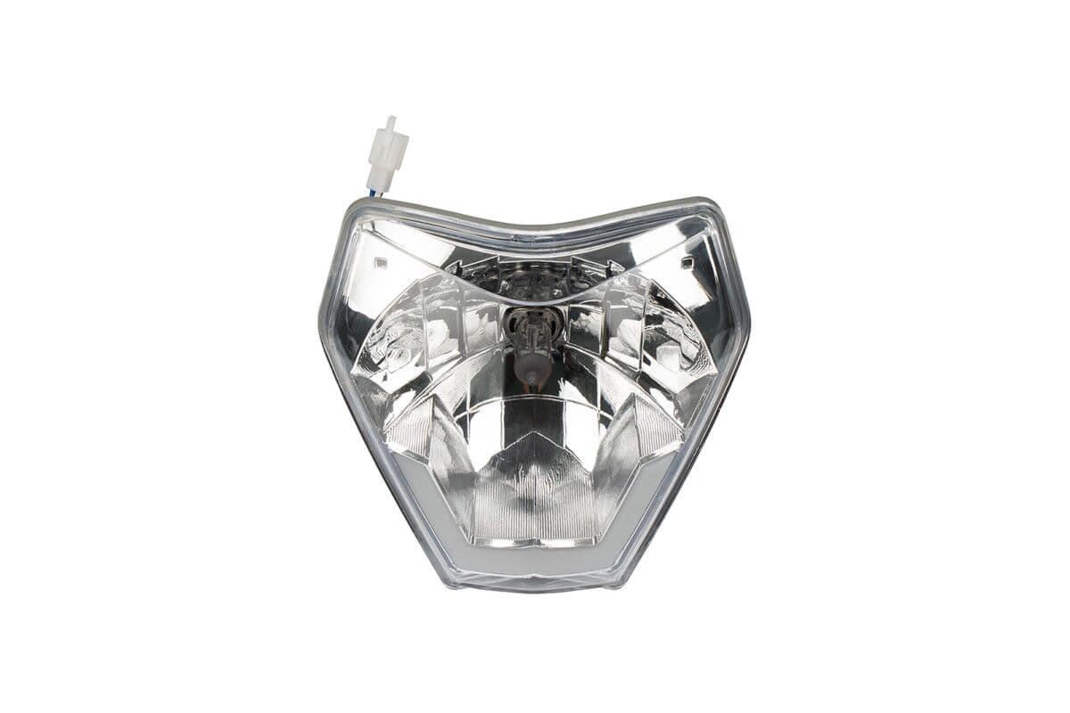 Headlight with plastic support