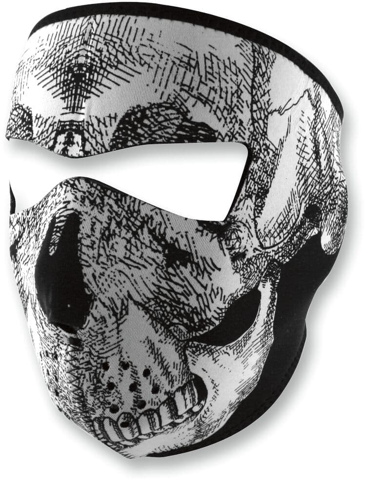 Neoprene Full-Face Mask Black| White