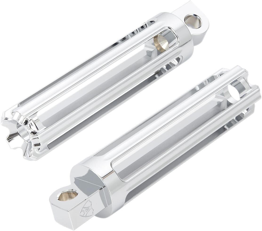 10-Gauge Male-Mount Foot Pegs Silver