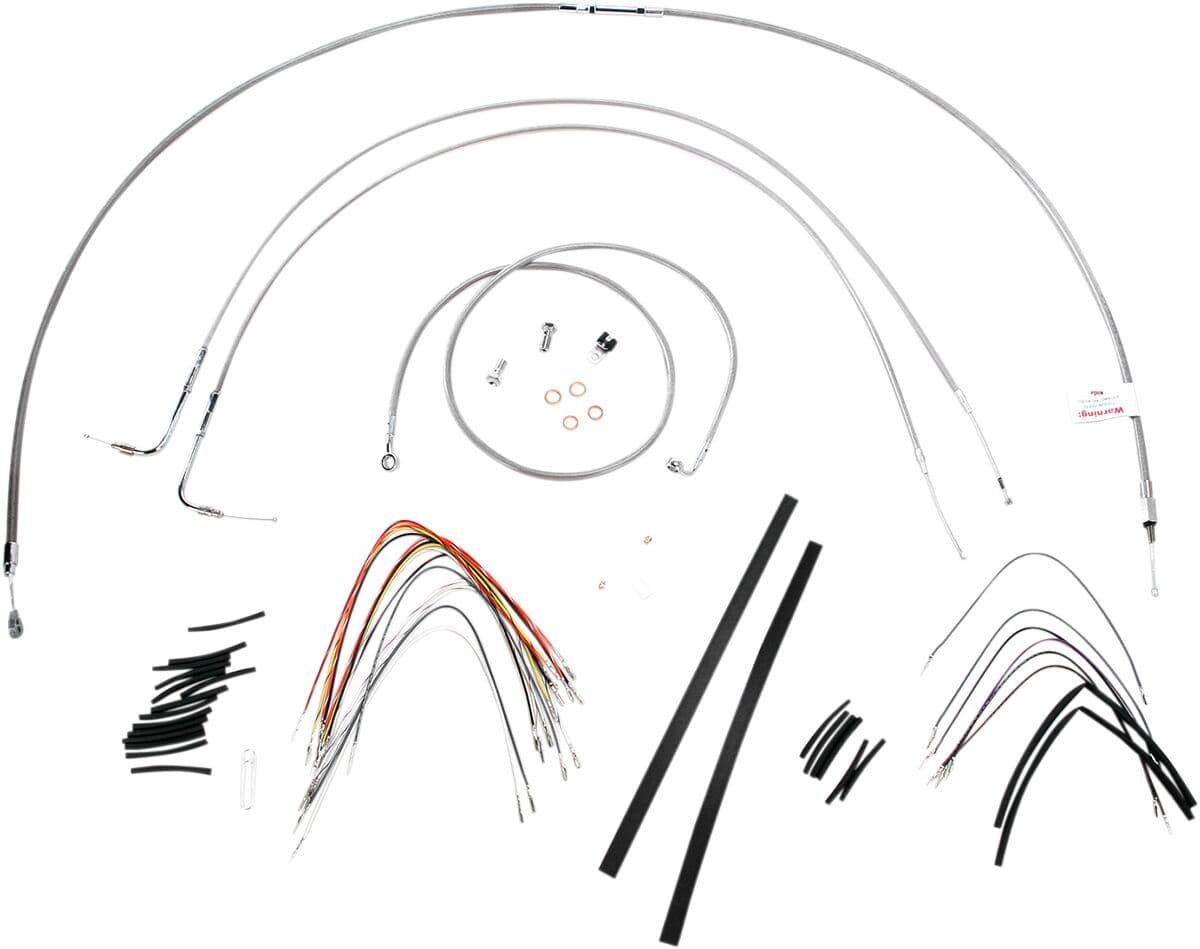Complete Stainless Braided Handlebar Cable/Brake Line Kit