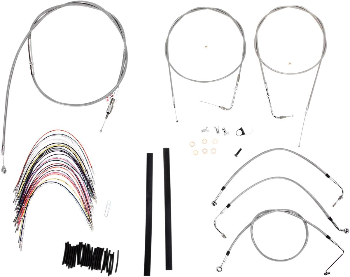 Complete Stainless Braided Handlebar Cable/Brake Line Kit