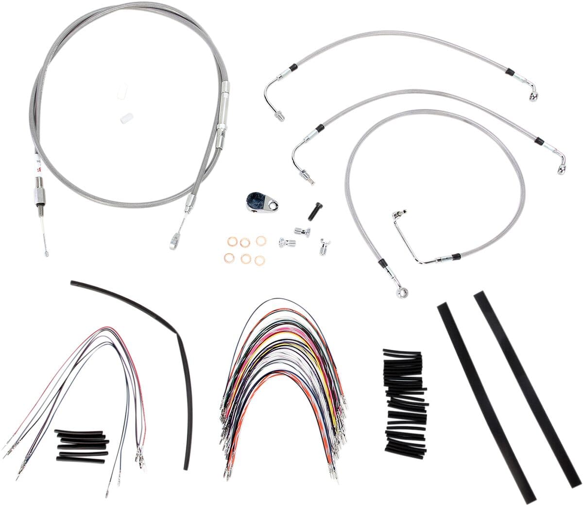 Complete Stainless Braided Handlebar Cable/Brake Line Kit
