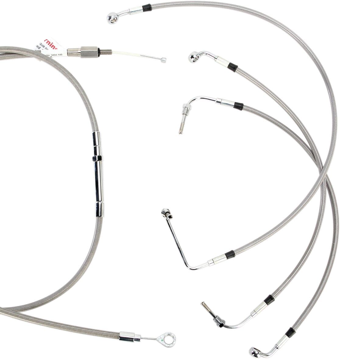 Complete Stainless Braided Handlebar Cable/Brake Line Kit