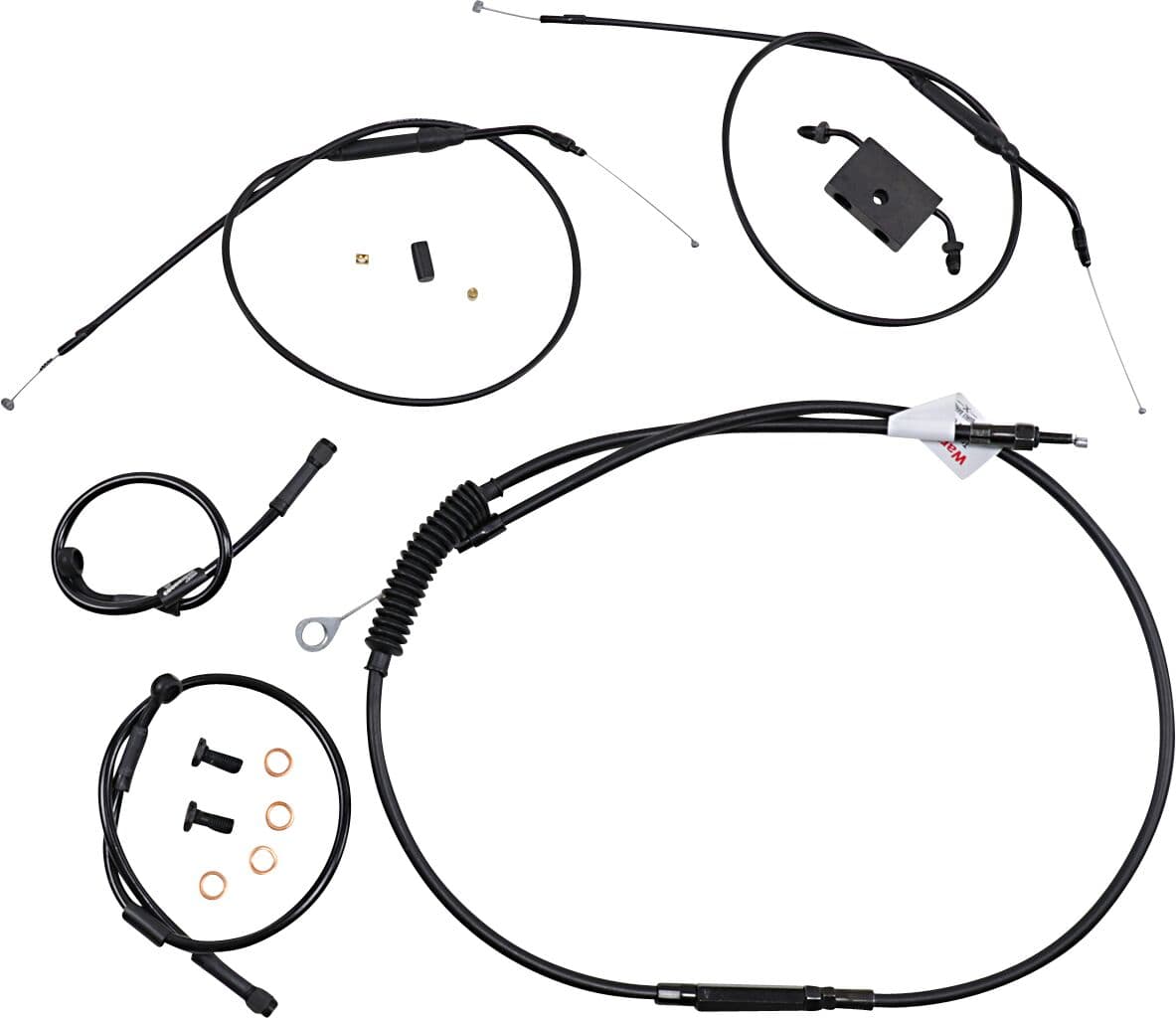 Extended Handlebar Cable and Brake Line Kit for Sportsters with ABS