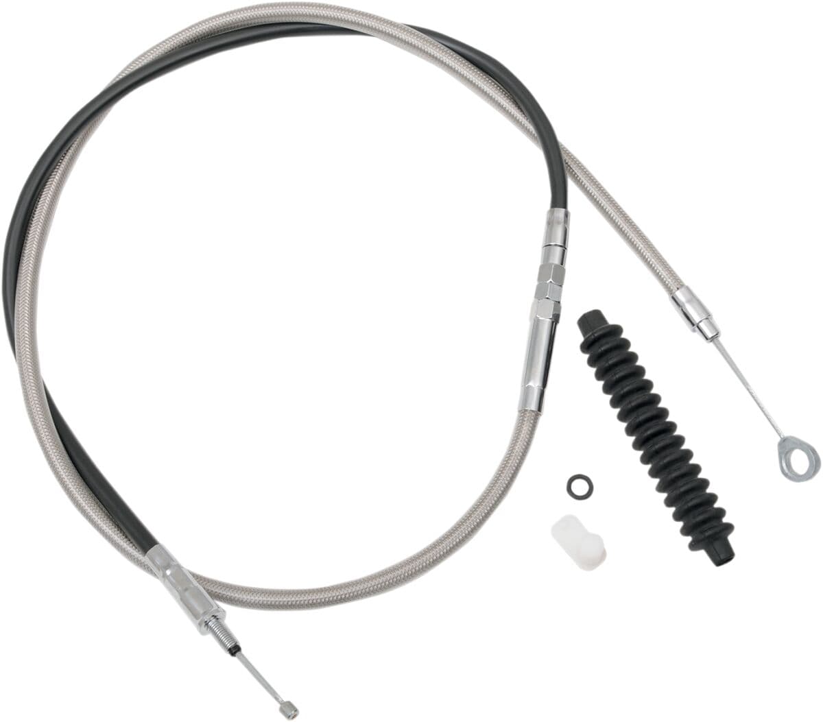 High-Efficiency Braided Stainless Steel Clutch Cable Silver
