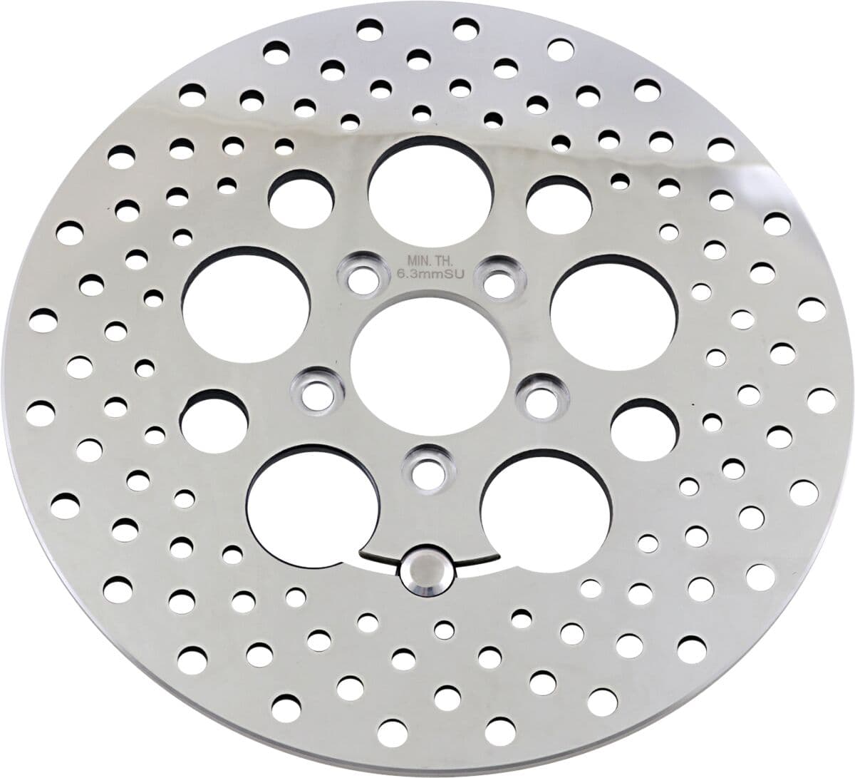 Polished Stainless Steel Drilled Brake Rotor