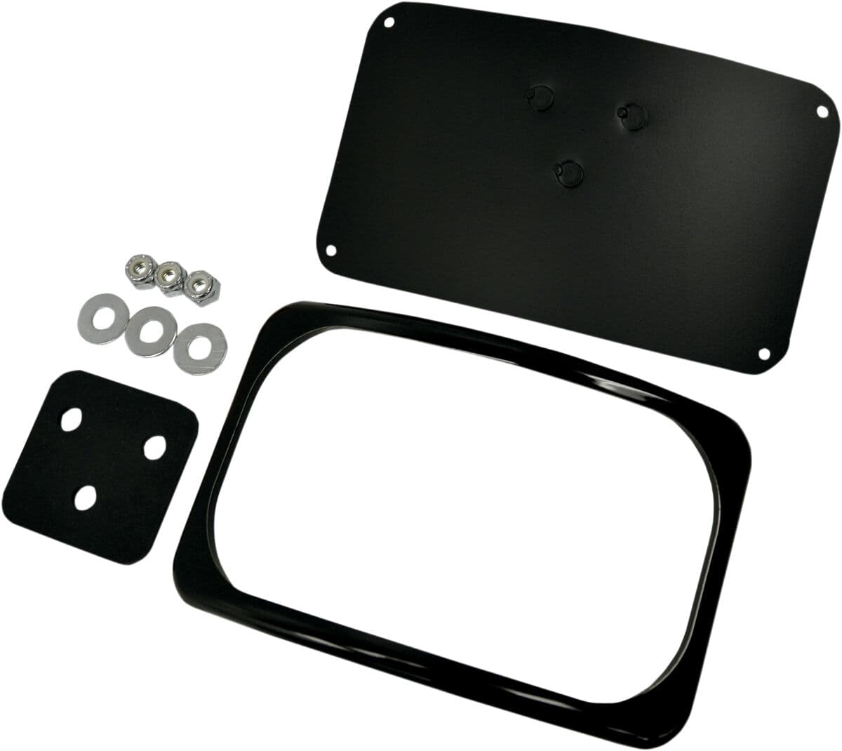 Small Radius Three-Bolt Style License Plate Mount Assembly