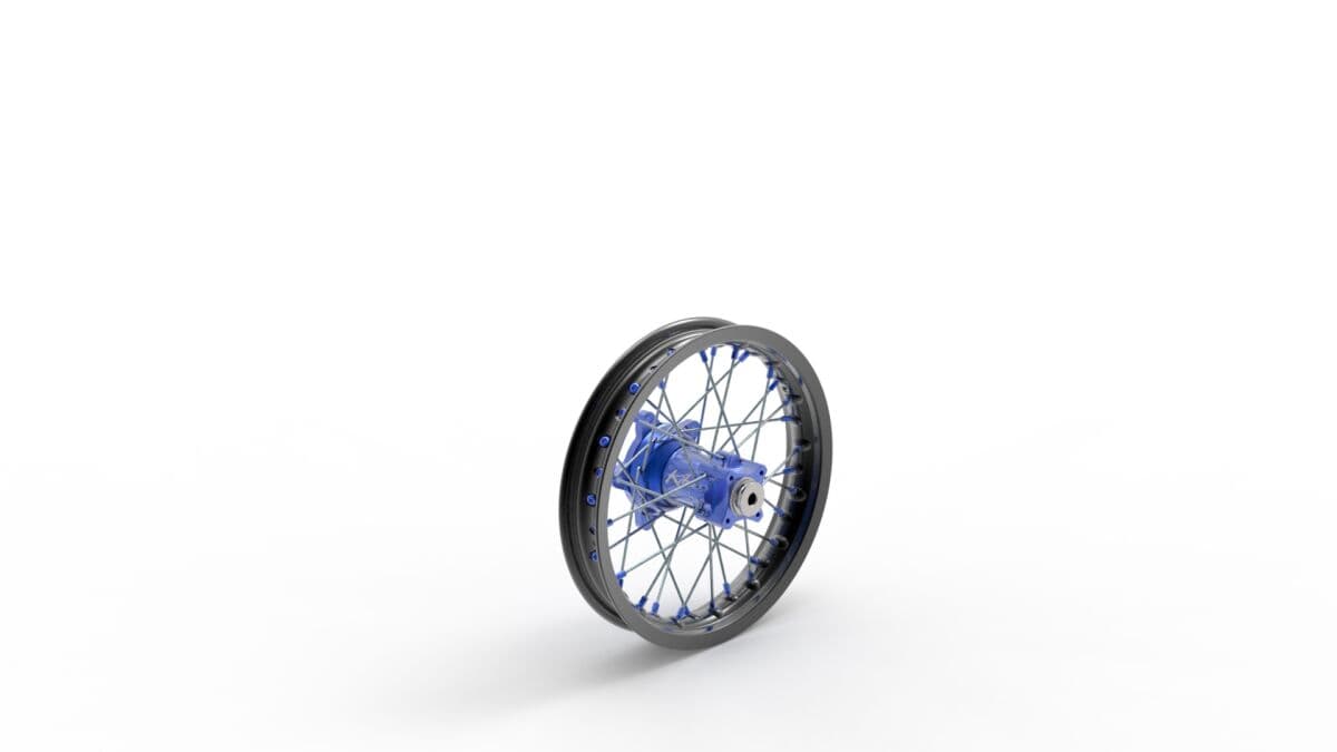 Elite MX-EN Wheel, silver spokes