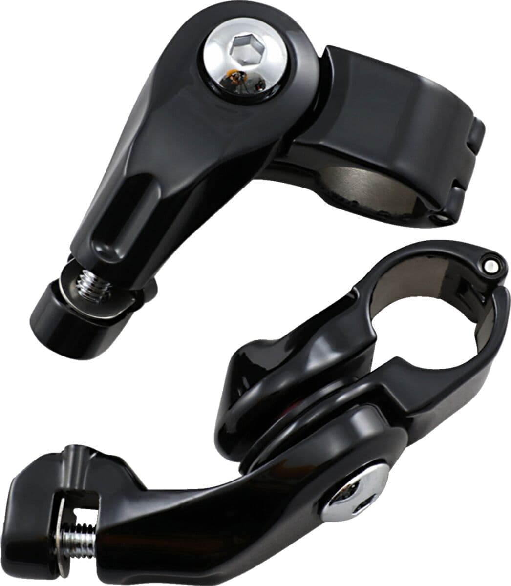 Tour-Tech™ Adjustable Cruise Footpeg Mounts Black