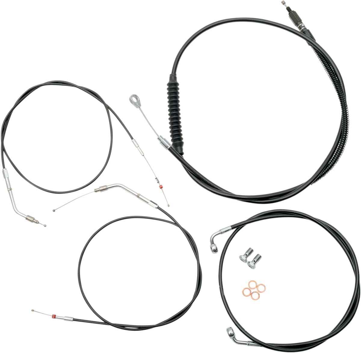 Standard Black Vinyl Handlebar Cable/Brake Line Kit