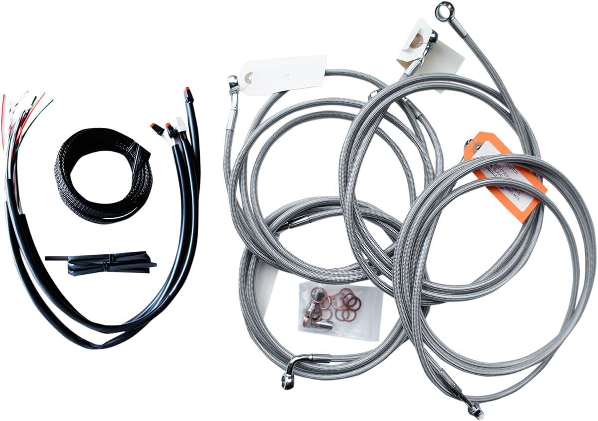 Complete Stainless Braided Handlebar Cable/Brake Line Kit