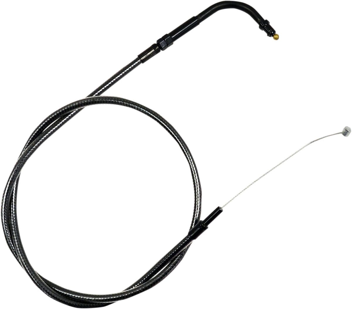 Midnight Braided Handlebar Throttle Cable Black
