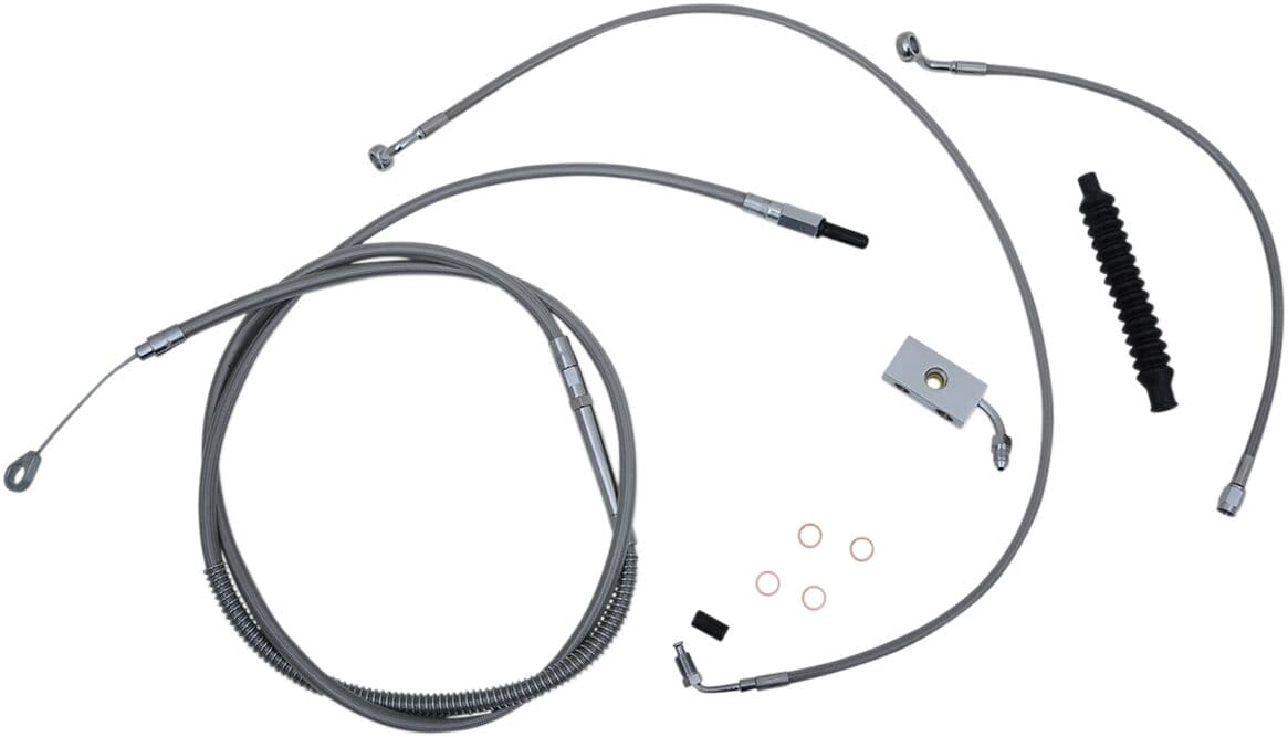 Standard Stainless Braided Handlebar Cable/Brake Line Kit