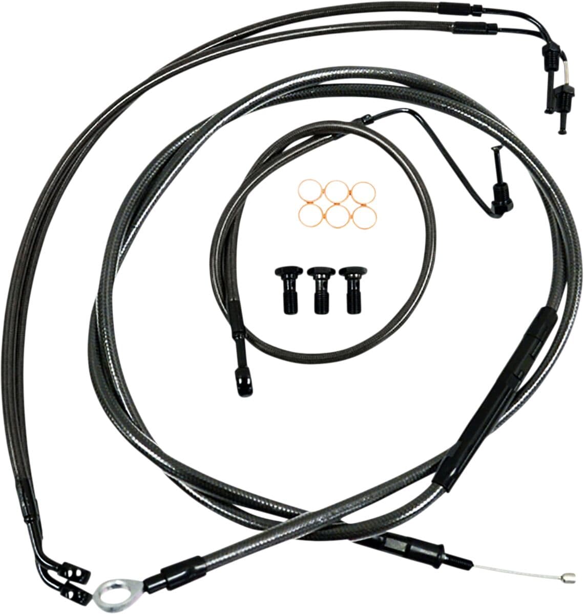 Standard Midnight Braided Handlebar Cable/Brake Line Kit