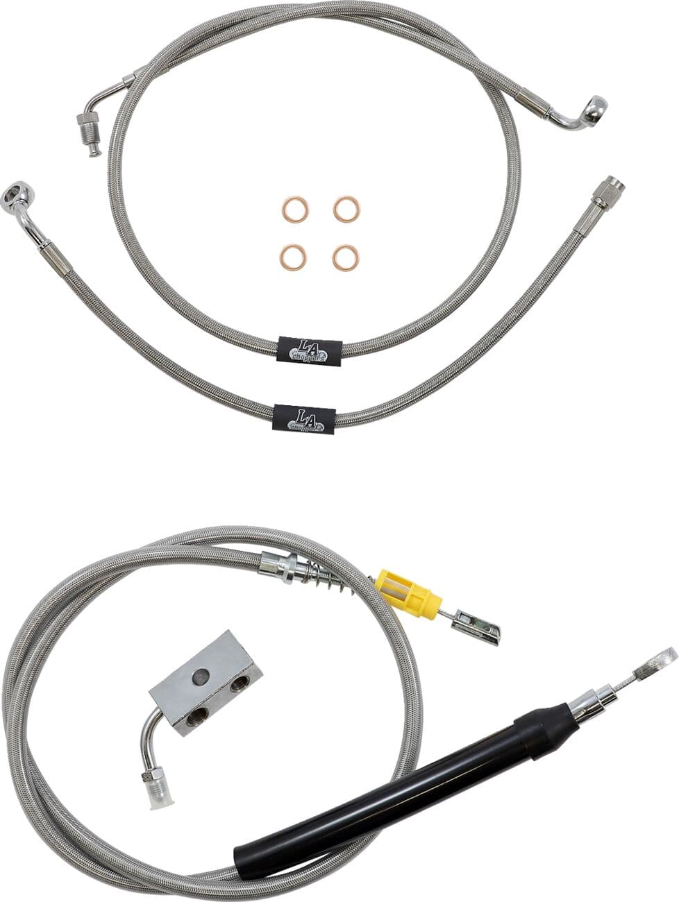 Standard Stainless Braided Handlebar Cable/Brake Line Kit